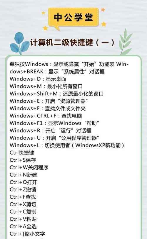 电脑截图快捷键的使用技巧（轻松掌握电脑截图的快捷方式）