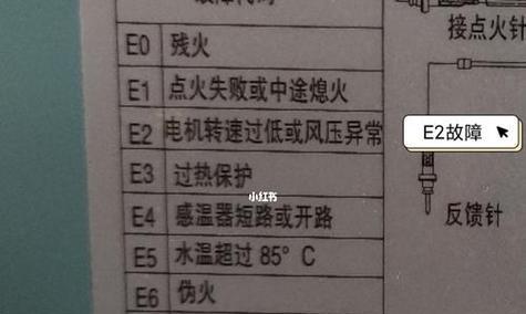 凯萨帝燃气热水器出e2是什么意思？故障代码e2代表什么？